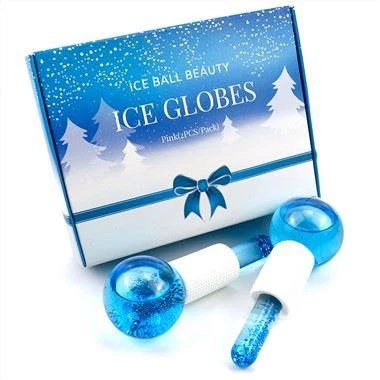 Ledus globusi sejas kaklam un acīm