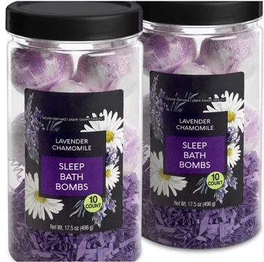 Lavandas kumelītes dziļas miega vannas bumba